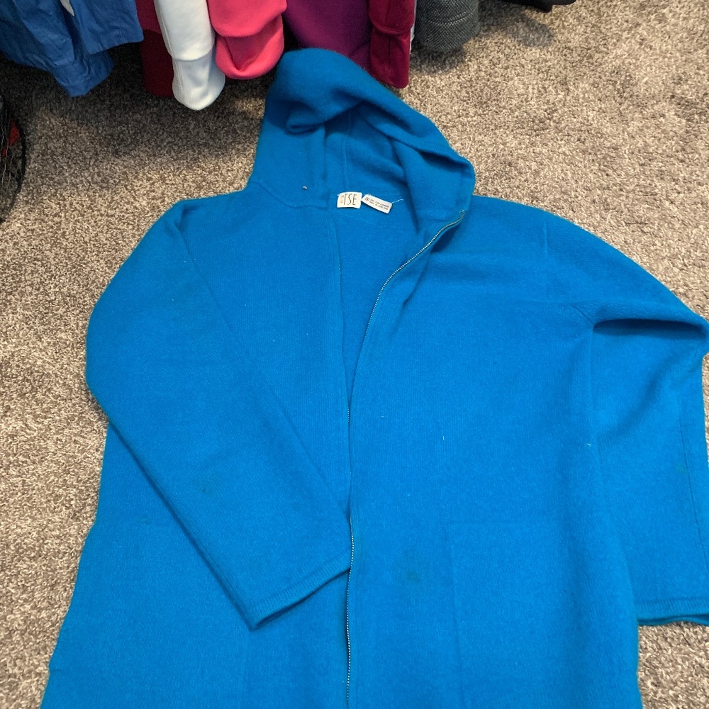 TSE 100% Cashmere Zip Hoodie Size S